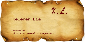 Kelemen Lia névjegykártya